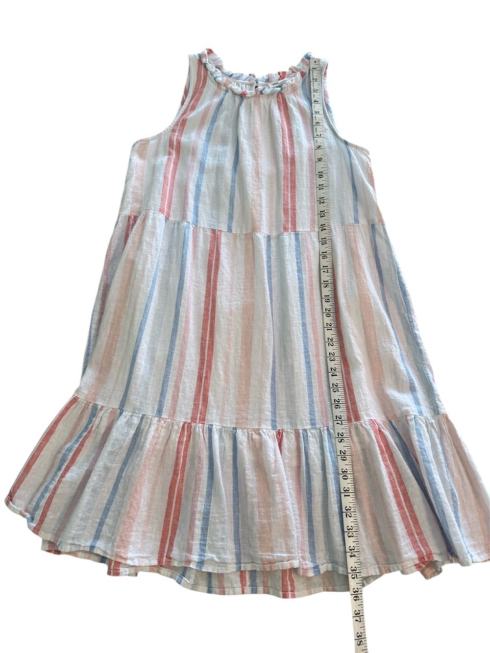 Women’s beachlunchlounge Sleeveless Tiered Stripe Dress Lined Size Medium - Picture 9 of 9